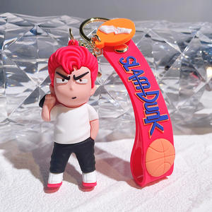 SLAM DUNKS juguete baloncesto hombre anillo llavero 3D dibujos animados llavero de goma - Product Image 6