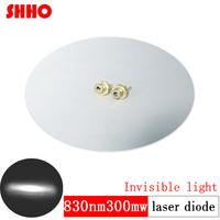 Grande puissance lumière invisible 830nm 300mw diode laser infrarouge IR avec source de lumière d'émission tactile interactive à semi-conducteur PD