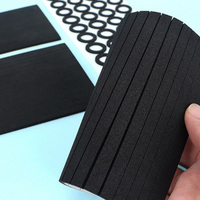 Bande de joint en mousse PORON PU découpée sur mesure, amortissante, auto-adhésive, noire, pour clavier mécanique et électronique