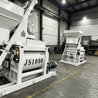 Bétonnière à double arbre à rotation forcée JS1000 |   Centrale de Béton Prête à l'Emploi Industrielle de 1000L, Machine de Malaxage