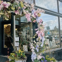 Fleurs artificielles en plastique, guirlandes de glycine violette pour plafond, jardin, cour extérieure, pratiques