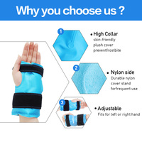 Bingyuan – Manchon de compression réutilisable en gel pour le poignet, support de refroidissement pour le syndrome du canal carpien, attelle de poignet en gel pour la récupération post-chirurgicale