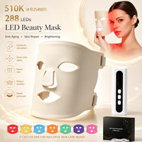 Masque de luminothérapie LED portable en silicone personnalisable pour le visage, avec effet tenseur cutané et 7 couleurs