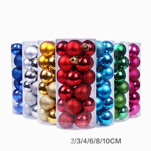 2021 Colgante de bola de árbol de Navidad a prueba de roturas de 4cm Decoraciones de bolas de Navidad calientes 24 colgantes circulares en caja - Product Image 4