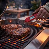 Thermomètre numérique à lecture instantanée en acier inoxydable et plastique pour la cuisson rapide et précise des aliments au barbecue et en cuisine