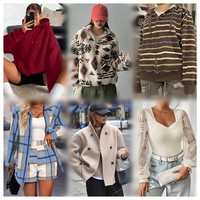 Taille mixte couleur automne hiver femmes vêtements usagés en balles Royaume-Uni vêtements d'occasion dames chandails vestes femmes