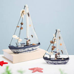 Modèle de voilier méditerranéen HYG02, <span class=keywords><strong>bateau</strong></span> en bois écologique européen pour la décoration de la maison, jouets artisanaux personnalisables en bricolage - Product Image 5
