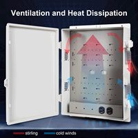 Caja de Conexiones Eléctricas IP67 ABS, Caja de Protección para Instrumentos Electrónicos con Estructura Ventilada para Disipación de Calor