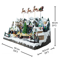 Décorations de Noël ANYOU Cerf Volant, Ornements de Fêtes, Lampe Cerf Artisanale, Cerf de Style Européen en PVC 55x32.5x43cm