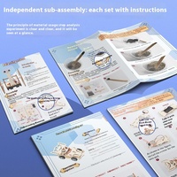 Kit percobaan sains batang Sekolah Dasar, peralatan edukasi fisik kayu buatan tangan, set sempurna untuk anak-anak
