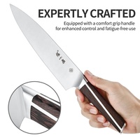 Couteau de chef de haute qualité, outils de cuisine, couteaux de cuisine avec manche en bois de wengé