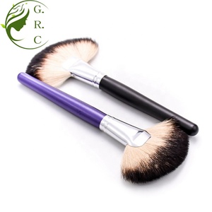 Luxus Kosmetikerin Big Face <span class=keywords><strong>Arit</strong></span> Make-up Farbe Puder Rouge Kontur Kabuki Pinsel Pinceau Masque Visage Große Teklon Fan Pinsel - Product Image 3