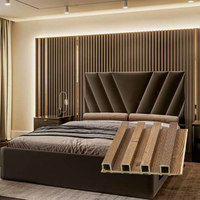Panneaux muraux modernes haut de gamme pour extérieur et intérieur, étanches, en WPC, décoratifs, ignifuges, à lattes de bois, à motifs écossais, pour la maison européenne