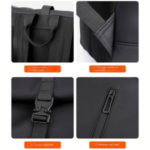 Sac à dos personnalisé à enroulement pour homme, idéal pour le travail, le sport, les voyages, imperméable, style décontracté - Product Image 5