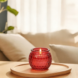 Candela Profumata in Paraffina PK3 in Barattolo di Vetro con Scatola in PET e Nastro di Seta, Fatta a Mano per Decorazione Casa, Uso Festivo e Matrimoniale, per Interni - Product Image 4