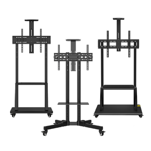 Carrito <span class=keywords><strong>de</strong></span> TV Móvil KELMY - Soporte <span class=keywords><strong>de</strong></span> Piso <span class=keywords><strong>de</strong></span> Acero Laminado en Frío para TV/Monitores <span class=keywords><strong>de</strong></span> 55"-120" con Certificación RoHS/RECH, Compatibilidad VESA <span class=keywords><strong>de</strong></span> 1100x600mm - Product Image 4