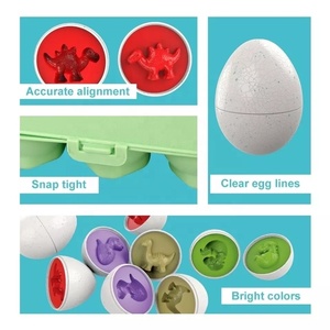 ชุดไข่จับคู่ 12 ชิ้น ชุดไข่จับคู่ไดโนเสาร์สีสันสดใส ของเล่นเสริมพัฒนาการเด็กเล็ก ฝึกทักษะการใช้มืออย่างละเอียด ของเล่นมอนเตสซอรี่ ของขวัญ - Product Image 5