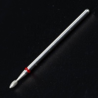 Tête de coupe de 1.8mm, goutte de flamme, Stock F M Pro, préparation de manucure, grain fin russe, cuticule pointue "BUD", foret à ongles diamant