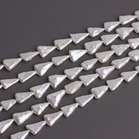 Perles de culture d'eau douce baroques triangulaires blanches, haute brillance, 11-12x15-17mm, perles en vrac pour la création de bijoux faits main
