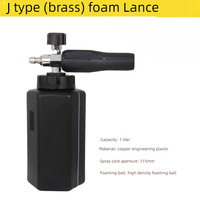 Lingzhen haute pression 1000W lavage de voiture électrique connecteur rapide cuivre et plastique canon à mousse noire pour pulvérisation de mousse de neige