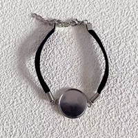 Bracelet personnalisé de charme de bijoux de dôme d'époxy en métal de logo personnalisé