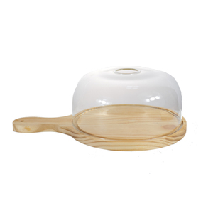 Cubierta de Vidrio Ahumado Resistente al Calor para Postres de Cocina Molecular, <span class=keywords><strong>Gourmet</strong></span> Ahumado con Asa, Juego de Bandeja de Madera - Product Image 6