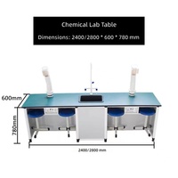 Table de laboratoire scolaire pour physique, chimie et biologie avec évier intégré, plateau résistant aux produits chimiques, couleur personnalisée, vente en gros directe d'usine