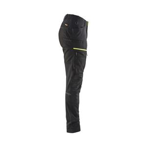 BLAKLADER - 716618459933D23 Women's Service <b>trousers</b> with <b>stretch</b> <b>Black</b>/Yellow - EAN 7330509800140 WORK <b>TROUSERS</b> - Product Image 4