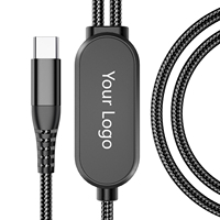 Câble de charge et de données USB C vers double Type C tressé 140W 2 en 1, 1,2m, alliage d'aluminium, logo personnalisé