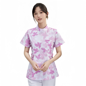 Conjunto de traje médico de alta calidad, uniformes de trabajo de enfermera para Hospital y salón de belleza impresos en Material de LICRA - Product Image 5