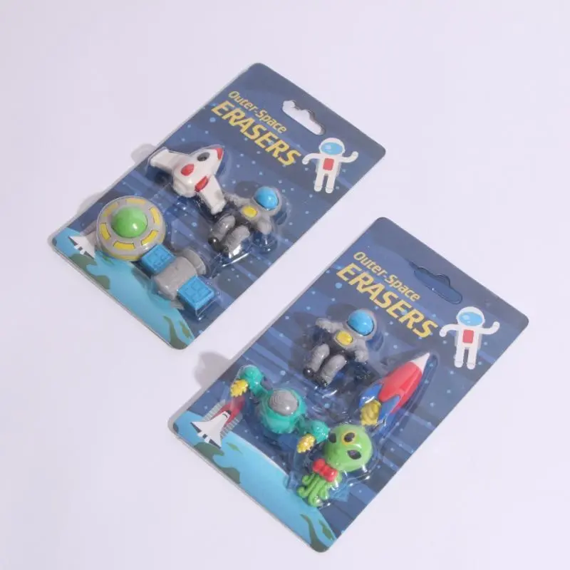 لعبة ألغاز للأطفال, مجموعة محايات للأطفال هدايا الأطفال لعبة ألغاز الفصول الدراسية-محايات قلم رصاص في الفضاء الخارجي سائب 3D صغير