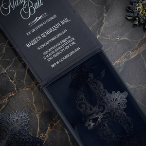 Juego de Cajas de Invitaciones de Lujo Personalizadas, Tarjetas de Invitación de Boda Impresas con Sobres y Tarjetas RSVP - Product Image 3