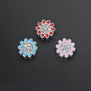 8Mm Bán Buôn Dễ Thương Cầu Vồng Trái Tim Rhinestone Men Quyến Rũ Hợp Kim Trượt Quyến Rũ Cho Vòng Đeo Tay Dây Đeo Cổ Tay Dải Trang Sức Làm Quà Tặng - Product Image 6