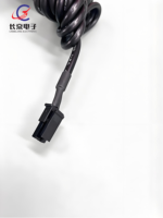 Kabel Harness Konektor SM Male 2 Pin, Kabel Ekstensi Daya LED 2 Inti Merah Hitam dengan Ujung Berlapis Timah