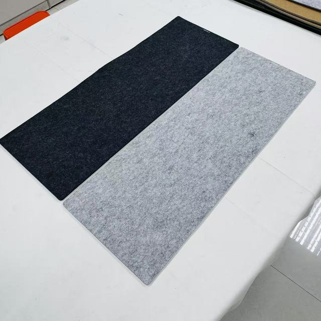 Minimalist Grey Felt Mouse Mat Eco-friendly Cork Backing Large Protective Desk Cover.
