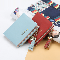 Dompet Pendek Wanita Model Terbaru 2026, Dompet Baru untuk Wanita, Dompet Koin Kreatif dengan Rumbai Desain Korea, Tempat Kartu