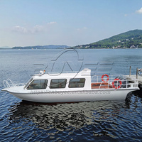Yacht de pêche de luxe en aluminium certifié CE de 9,2 m/30,2 pi avec cabine, bateau rapide pour passagers, populaire pour les loisirs, moteur hors-bord