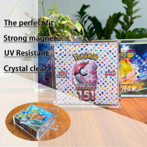 TCG Vente Chaude 151 Japon Vitrine Acrylique Avec Couvercle Magnétique Premium Acrylique <span class=keywords><strong>Booster</strong></span> Boîte Vitrine pour 151 <span class=keywords><strong>Grande</strong></span> Boîte Japonaise - Product Image 1