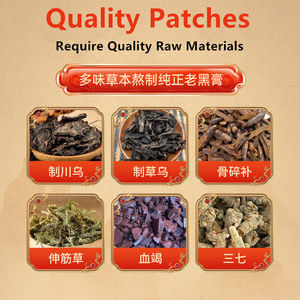 500箱入り 黒色伝統中国漢方薬草膏パッチ 首/肩/腰/脚の痛み緩和用 クラスI医療機器 - Product Image 2