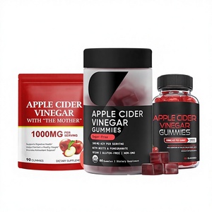Gummies au vinaigre de cidre de pomme : Complément alimentaire pour la santé immunitaire, l'énergie <span class=keywords><strong>et</strong></span> le bien-être, avec prébiotiques <span class=keywords><strong>et</strong></span> probiotiques à base de plantes - Product Image 1