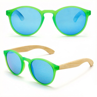 Evergreen Model Girly and Boyish Kids Gafas de sol con UV400, patillas ligeras de madera de bambú para salidas familiares