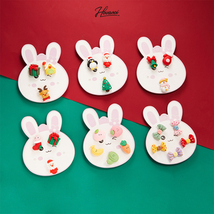 Conjunto de broche de natal hovanci, 3 peças com broche de polímero, argila e pinguim para árvore de natal - Product Image 1