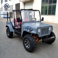 Buggy tout-terrain 250CC à essence, cabine ouverte, pare-brise, bleu, cross-country, pour les loisirs en station balnéaire