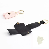 Porte-clés photo pliable créatif en cuir PU, personnalisable, gravable, porte-clés en cuir vierge, étui photo en cuir