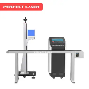 Laser sempurna Online terbang 60W, penanda Laser tabung logam CO2, tanggal kedaluwarsa, WAKTU seri, mesin penanda nomor untuk paket plastik