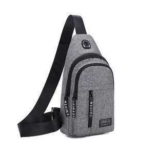 M0572 Bolso de Pecho Moderno, Riñonera Económica para Hombre, Bolso Cruzado con Orificio para Auriculares, Bolso de Cintura para Teléfono para Deportes al Aire Libre - Product Image 3
