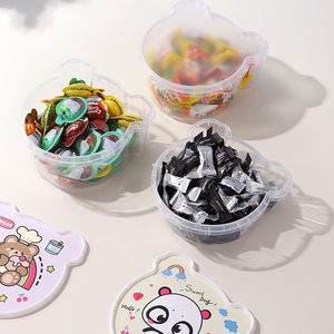 กล่องใส่อาหารรูปหมีแบบใส ทำจากพลาสติก PP สำหรับใส่คัพ<span class=keywords><strong>เค้ก</strong></span> สลัด อาหารกลางวัน <span class=keywords><strong>พ</strong></span>ร้อมฝาปิด ใช้กับ<span class=keywords><strong>ไมโครเวฟ</strong></span>ได้  สามารถปรับแต่งฉลากด้านในได้ - Product Image 4