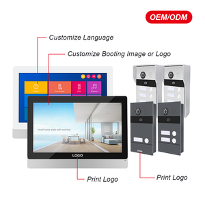 Hệ thống an ninh tuya Chất lượng cao Nhà Thông Minh <span class=keywords><strong>Video</strong></span> <span class=keywords><strong>intercom</strong></span> góc rộng 9 inch Camera Door chuông hỗ trợ <span class=keywords><strong>6</strong></span> màn hình - Product Image 6