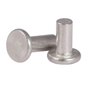 Remaches de Aluminio de Cabeza Plana Bairuit M2 M2.5 M3 M4 M5 M6 M8, Remaches Sólidos para Martillar, Brillantes, Sin Recubrimiento, Estilo Cabeza Plana - Product Image 1