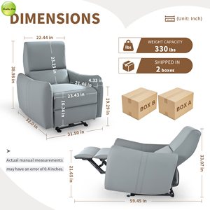 Nouveau design moderne, fauteuil inclinable carré Gary pour appartement, salon, <span class=keywords><strong>canapé</strong></span> inclinable relaxant - Product Image 4